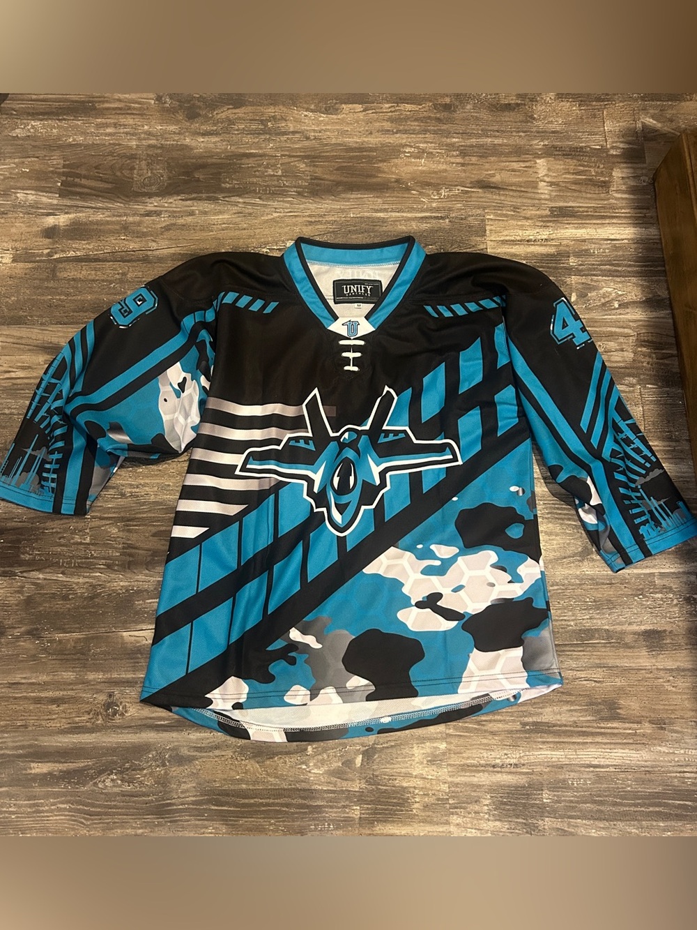 UNIFY Gamewear #49 Hockey Jersey Medium Fighter Jet Camo
